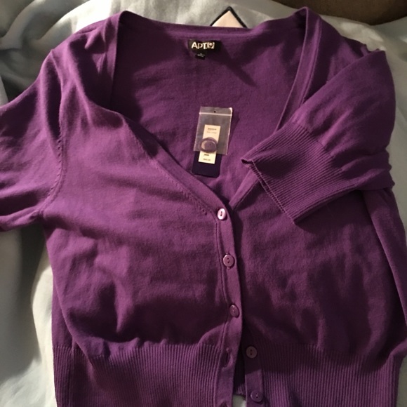 APT 9 button up sweater shirt sleeve size Large - Picture 4 of 8